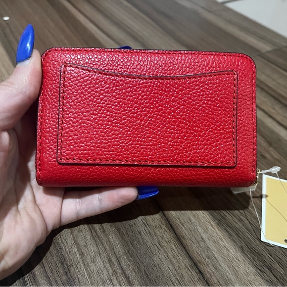 Michael Kors Small Pebbled Leather Wallet - Lacquer Red - NWT - Picture 3 of 8
